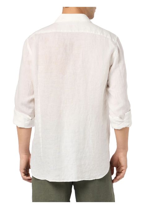 Camicia MC2 Saint Barth uomo PAMPLONA01896H01 Bianca lino maniche lunghe colletto francese MC2 SAINT BARTH | Camicie | PAMPLONA01896H01